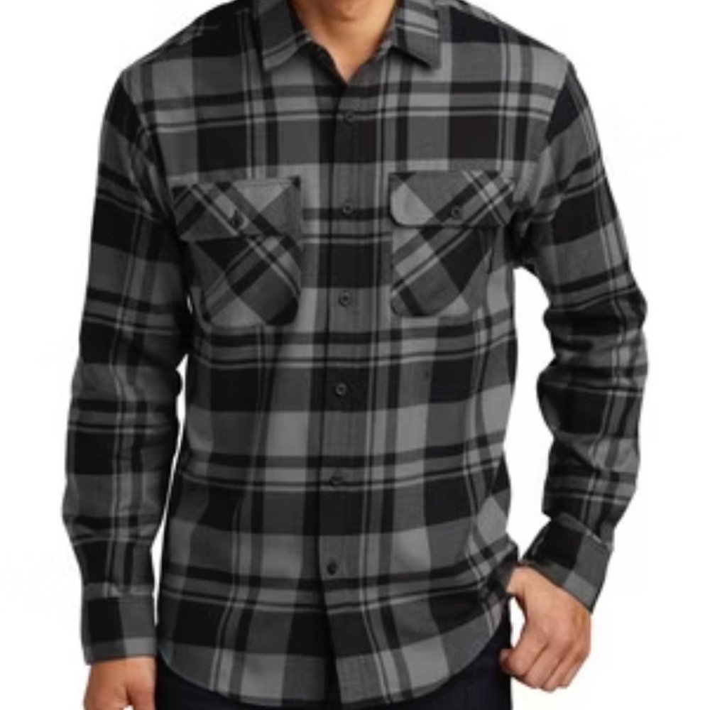 Tesla Black and Gray Plaid Shirt